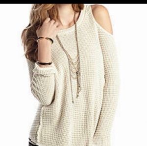 Free People Moonshine Cold Shoulder Sweater